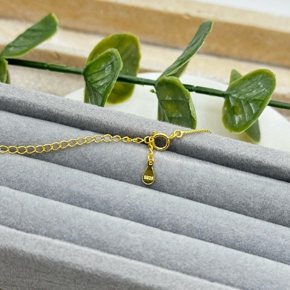 925 Sterling Silver Double Heart Pendent Necklace With Zirconia - Picture 4 of 12